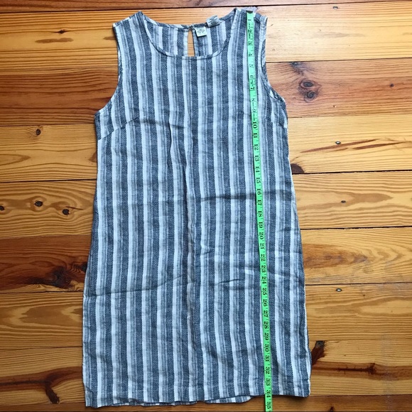 Artisan NY Gray Linen Striped Sheath Dress, EUC, 6 - Picture 7 of 13